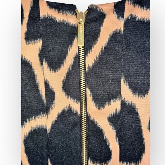 Michael Kors Black and Tan Midi Dress - Picture 7 of 9